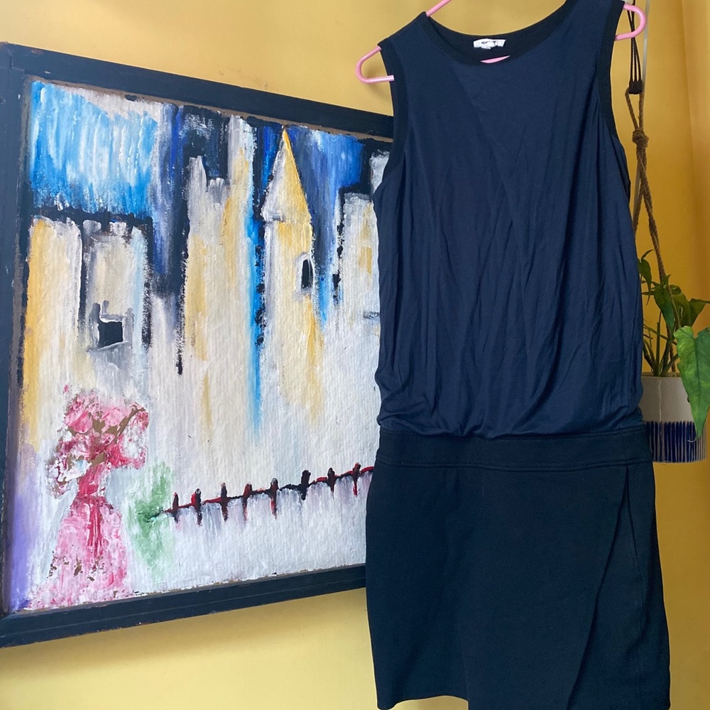 Helmut Lang sleeveless mini dress with pockets